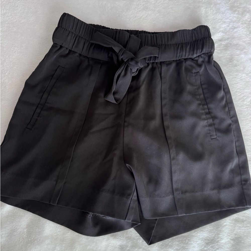Dynamite Black High-Waist Tie-Front Shorts